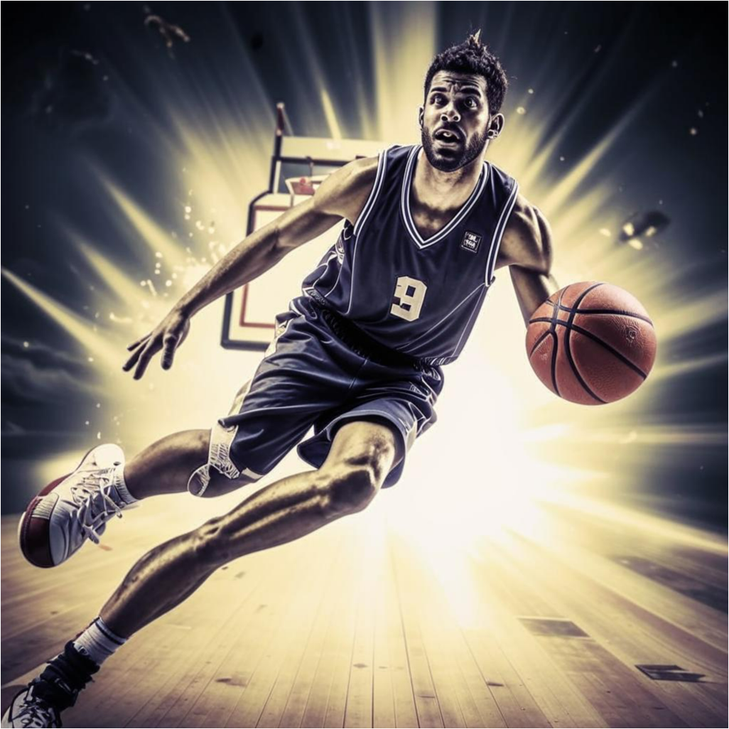 Basketball Players in Action